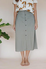 Brie Midi Skirt - Olive Grove thumbnail