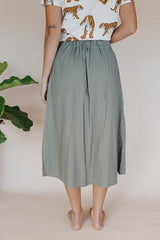Brie Midi Skirt - Olive Grove thumbnail