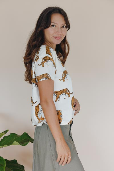 Organic Cotton Crop Tee - Tiger