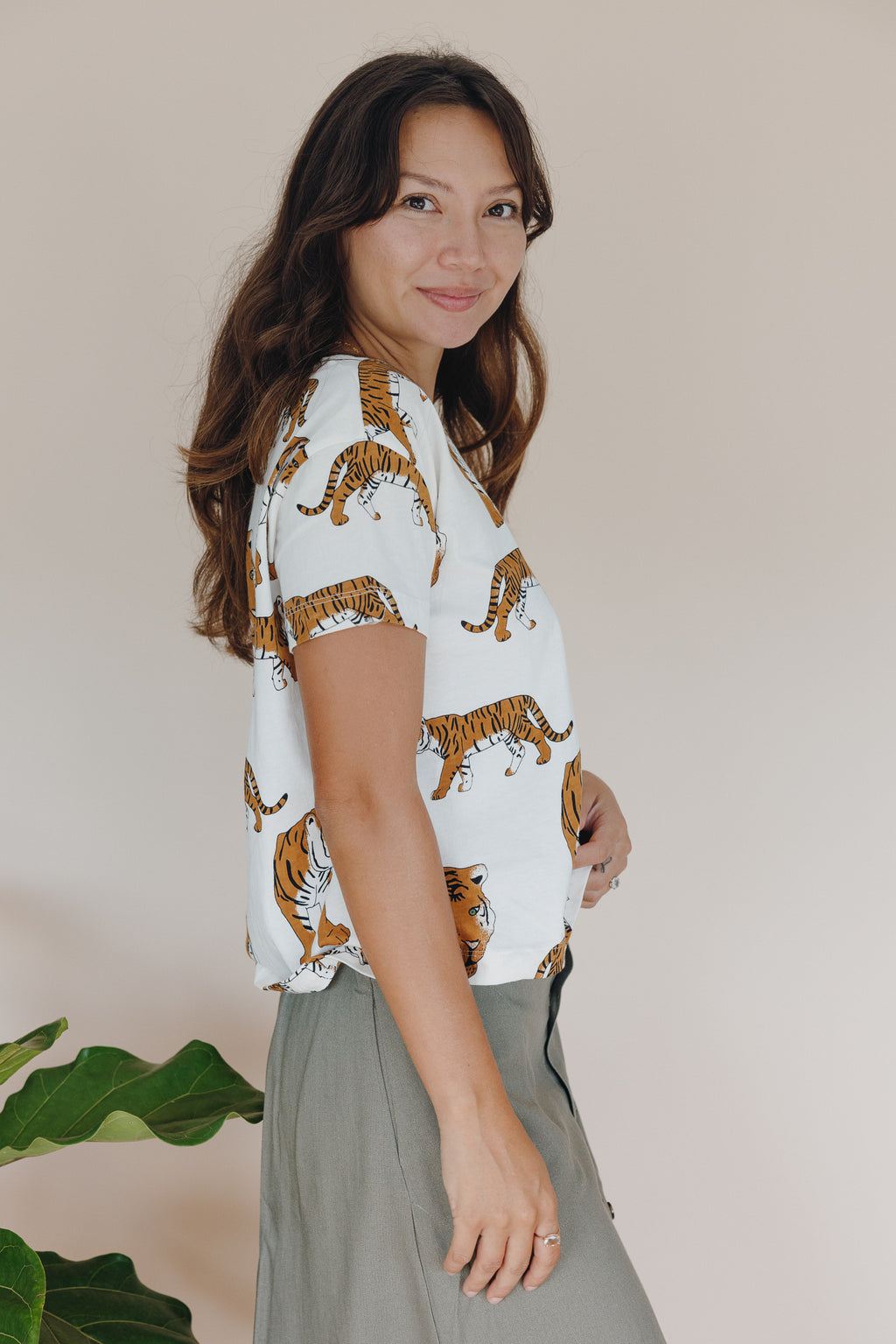 Organic Cotton Crop Tee - Tiger