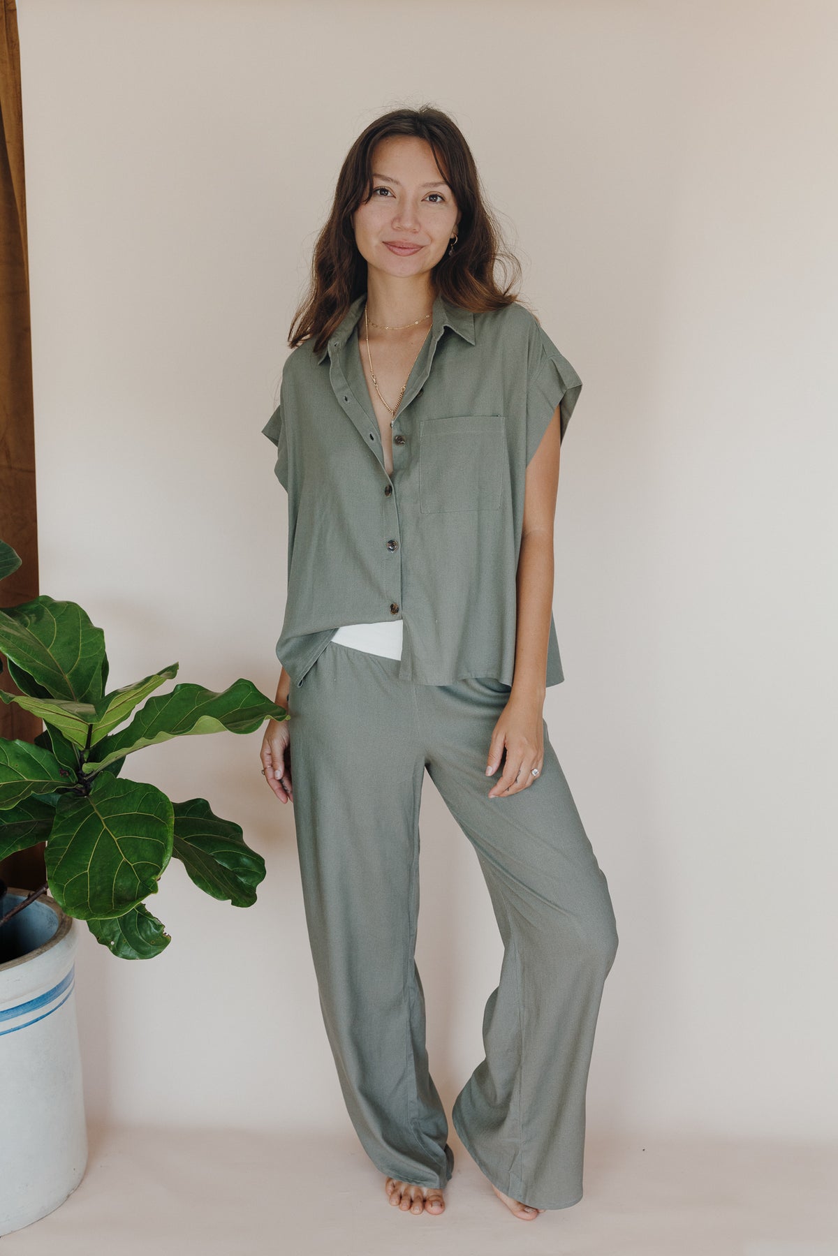 Pau Hana Pants - Olive Grove