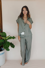Boxy Button-up - Olive Grove thumbnail