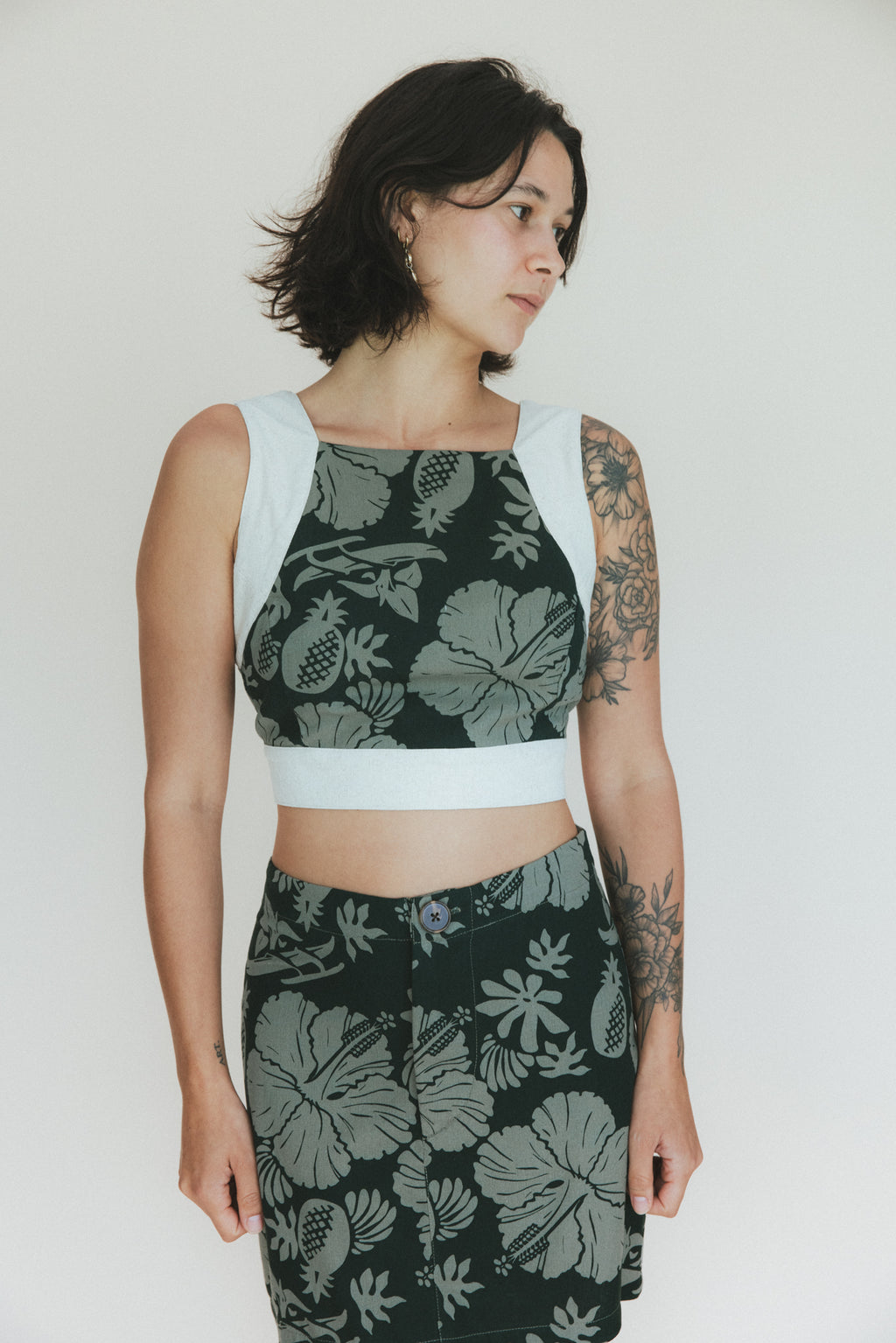 Pinafore Crop Top - Hana Forest