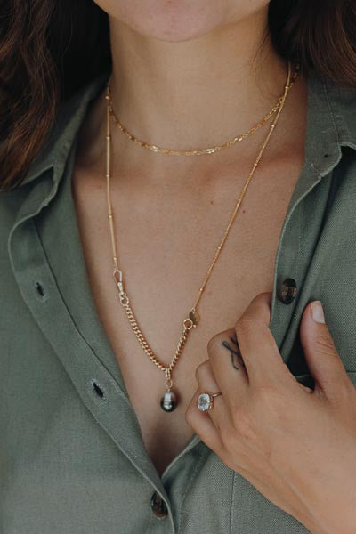Necklace Charm - Pearls | GF