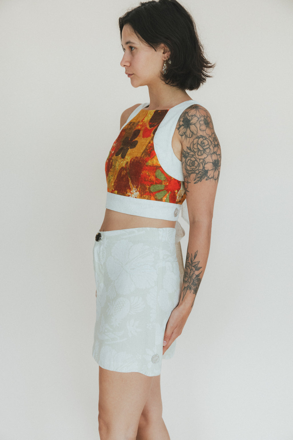 Retro Pocket Mini Skirt - Hana Pearl