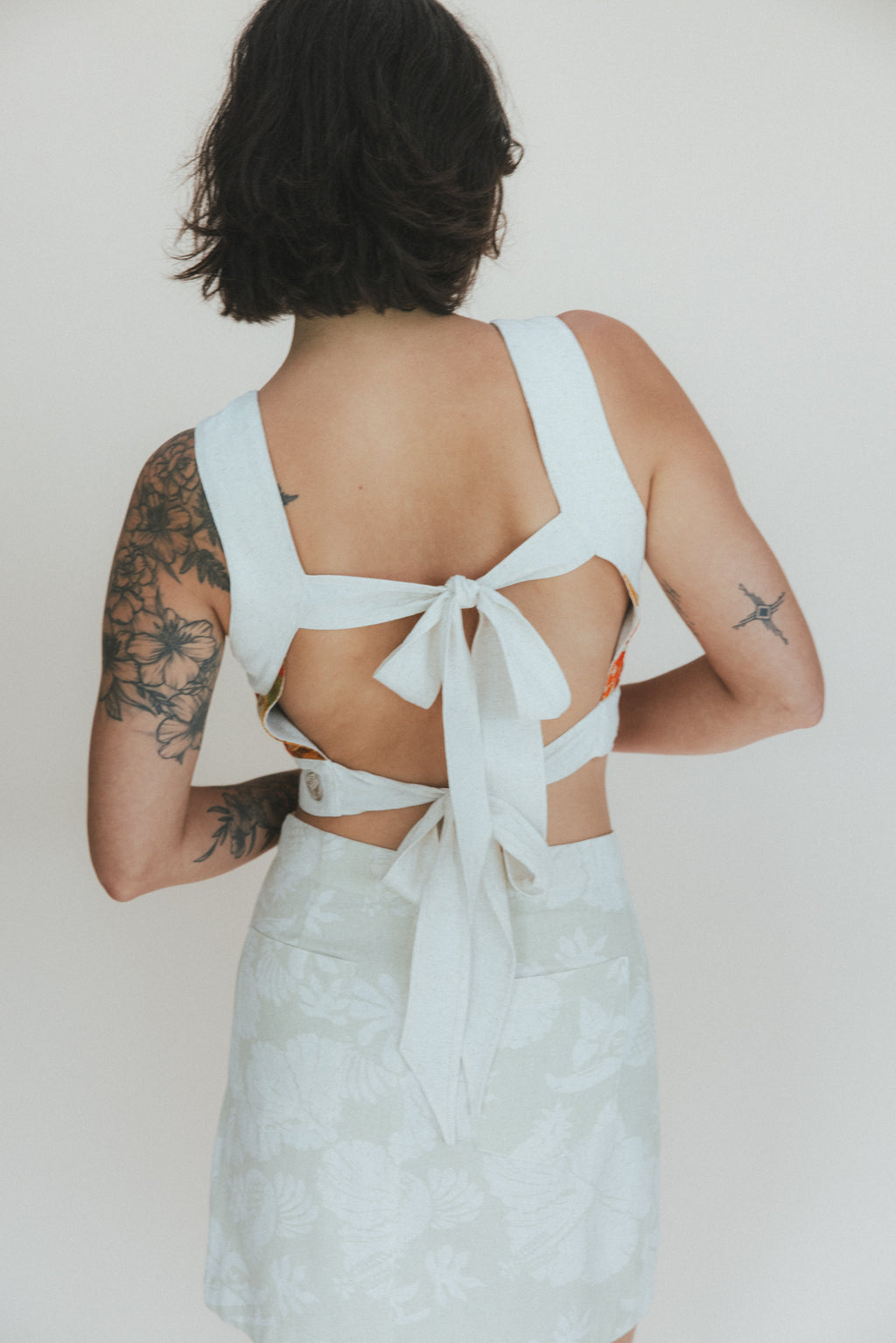 Retro Pocket Mini Skirt - Hana Pearl