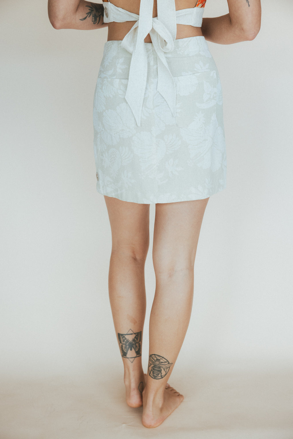 Retro Pocket Mini Skirt - Hana Pearl