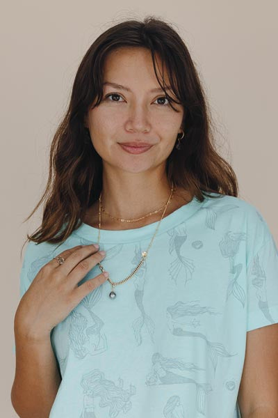 Organic Cotton Crop Tee - Mermaid Party