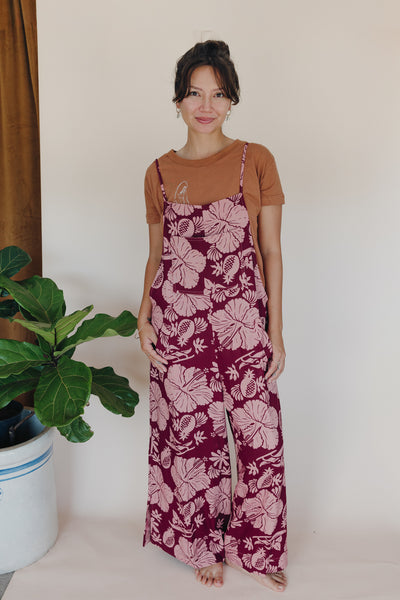 Aloha Print Overalls - Hana Garden