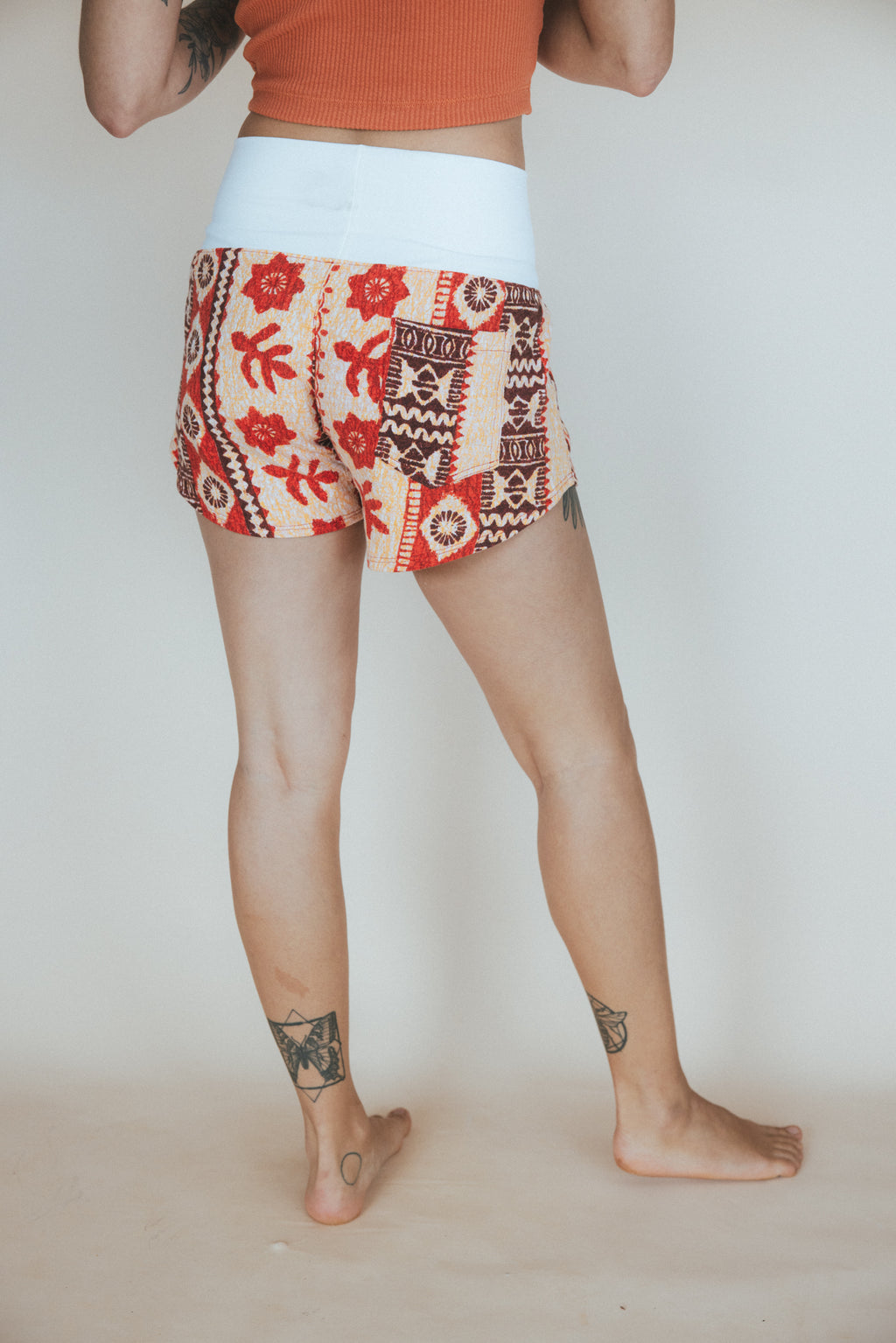 Vintage Aloha Pau Hana Shorts - Tapa Cloth