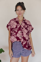 Aloha Boxy Button-up - Hana Garden thumbnail