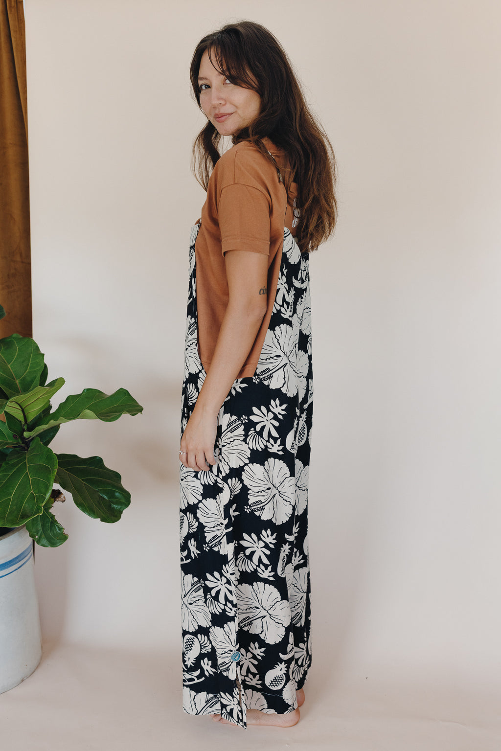 Aloha Print Overalls - Hana Nightfall