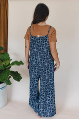 Aloha Print Overalls - Navy Quilted Ulu thumbnail