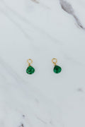 Wings Hawaii green tones earring charms in 14k gold-filled. Emerald, tourmaline, and peridot. Fine jewelry handcrafted in Maui. 