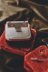 Banded Crystal Studs - Imperial Topaz 14k thumbnail