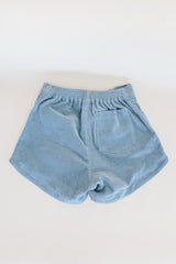 Wings Hawaii retro pocket shorts in light blue corduroy. Back pocket  thumbnail