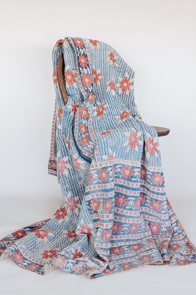 Vintage Kantha Blanket - #12