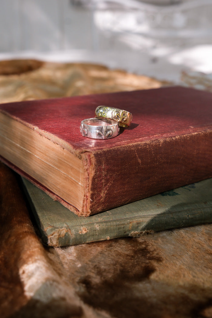 Fleur De Lis Band Rings