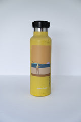 Wings Hawaii dawn patrol surfer girl sticker on water bottle thumbnail