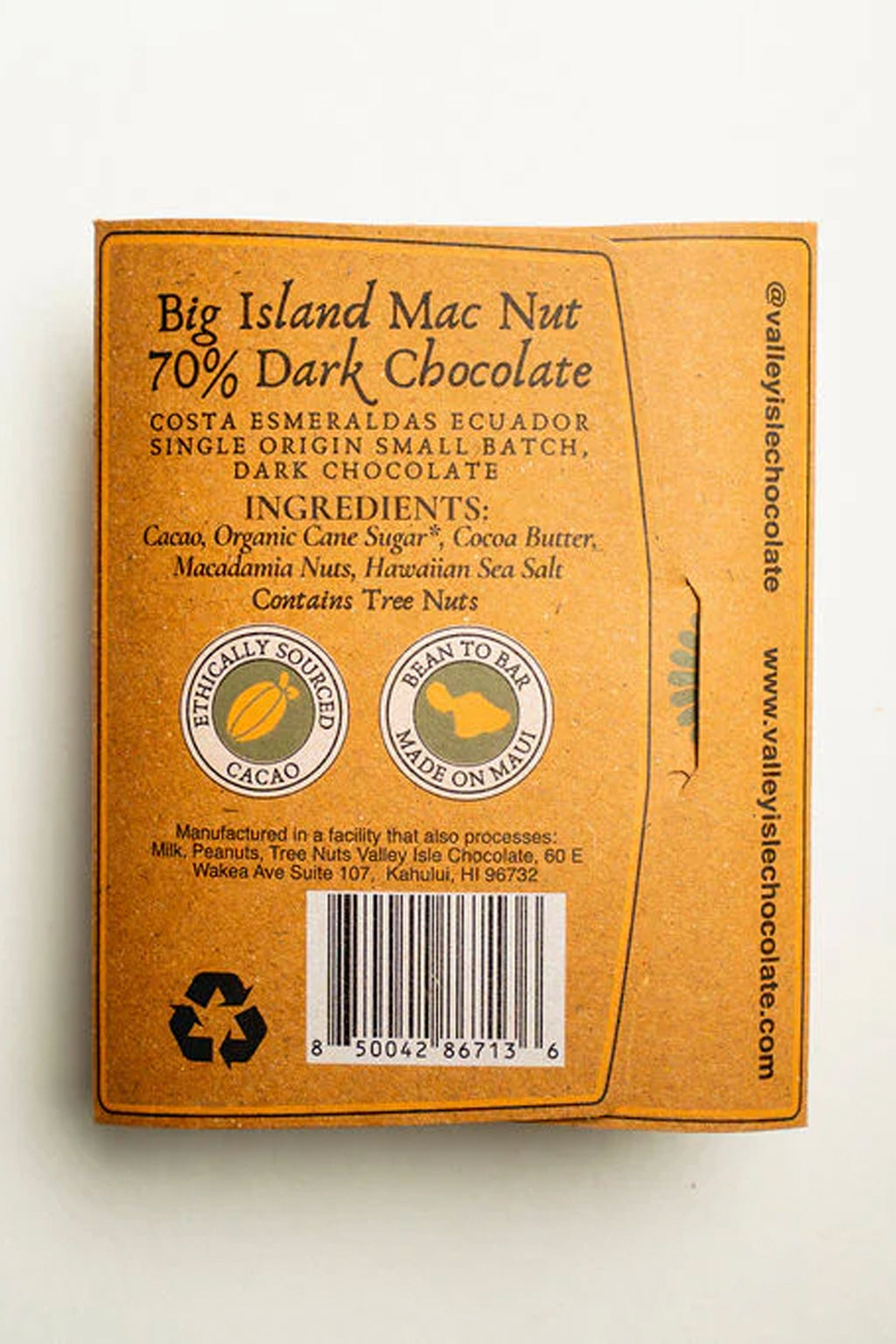 Valley Isle Chocolate - Big island Mac Nut