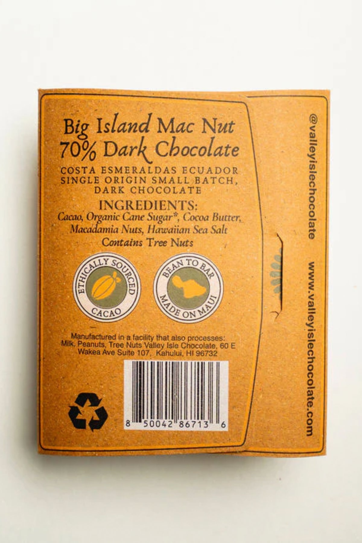 Valley Isle Chocolate - Big Island Mac Nut