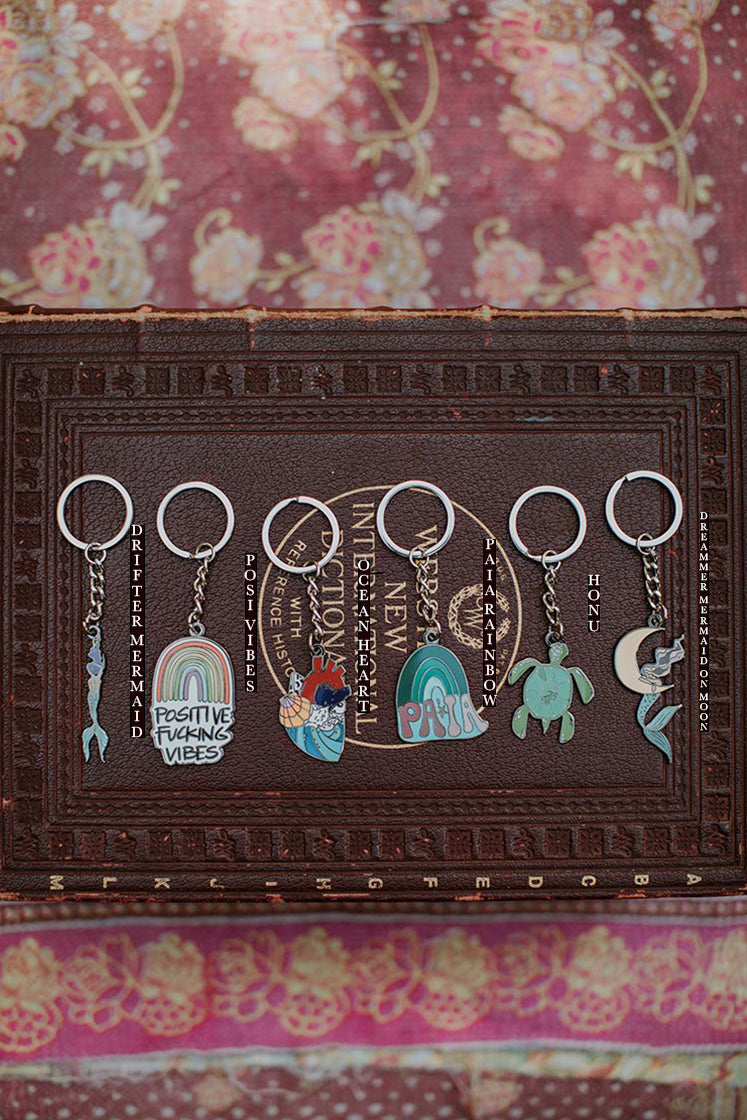 Wings Hawaii enameled key chains