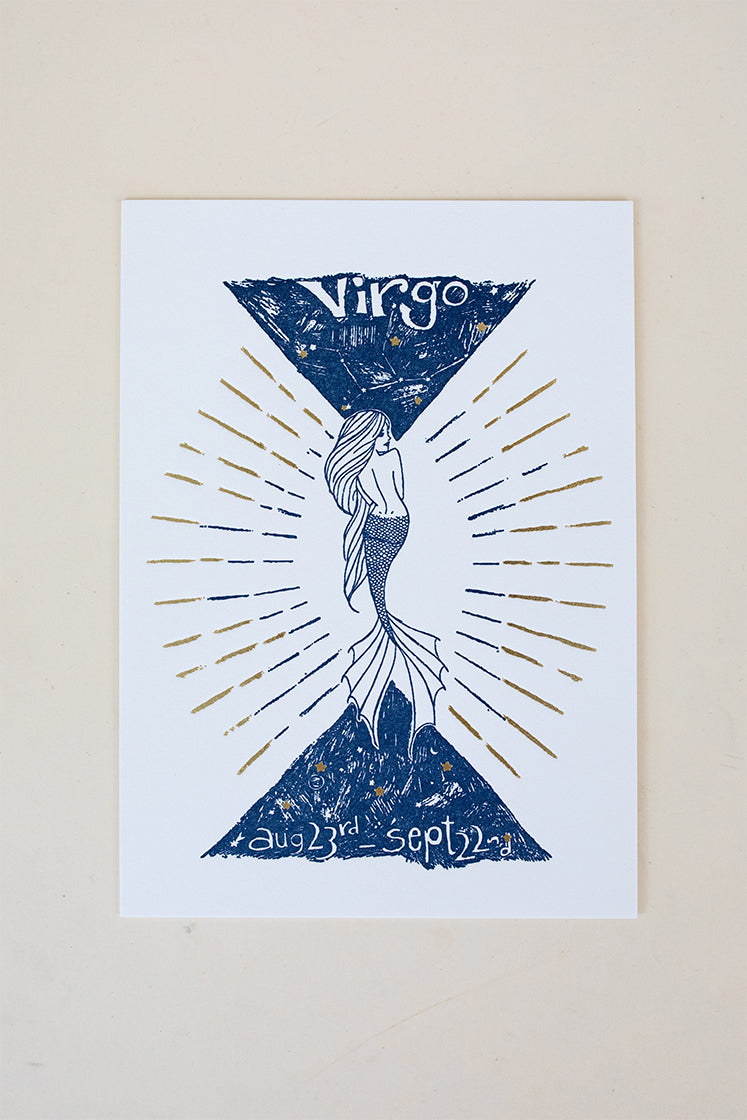 Wings Hawaii zodiac letterpress prints - virgo