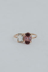 Dual Gemstone Ring - Pink Zircon + Sunstone thumbnail