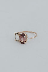 Dual Gemstone Ring - Pink Zircon + Sunstone thumbnail