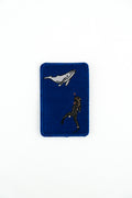 humpback whale with diver embroidered patch