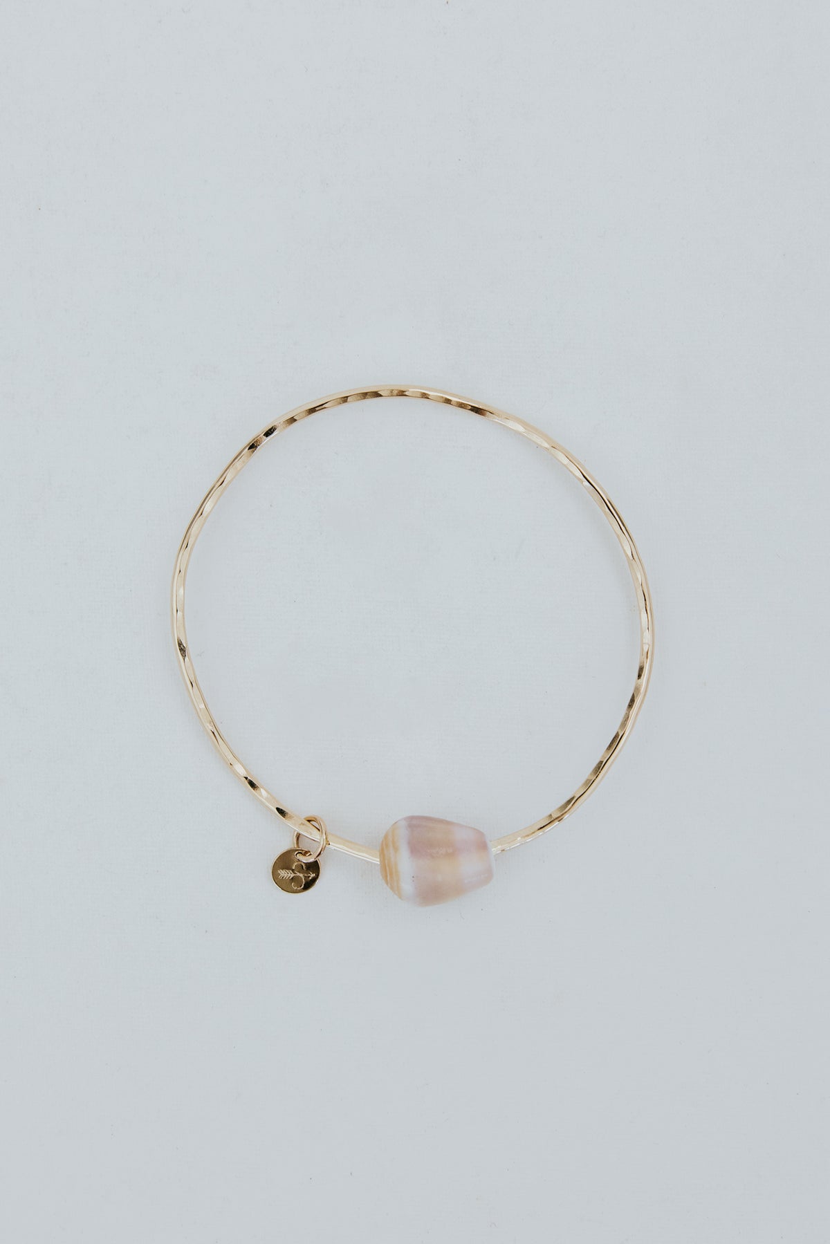 Ti Leaf Bangle - Cone Shell