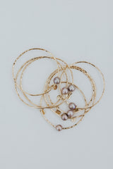 Ti Leaf Bangle - Pink Freshwater Pearl thumbnail