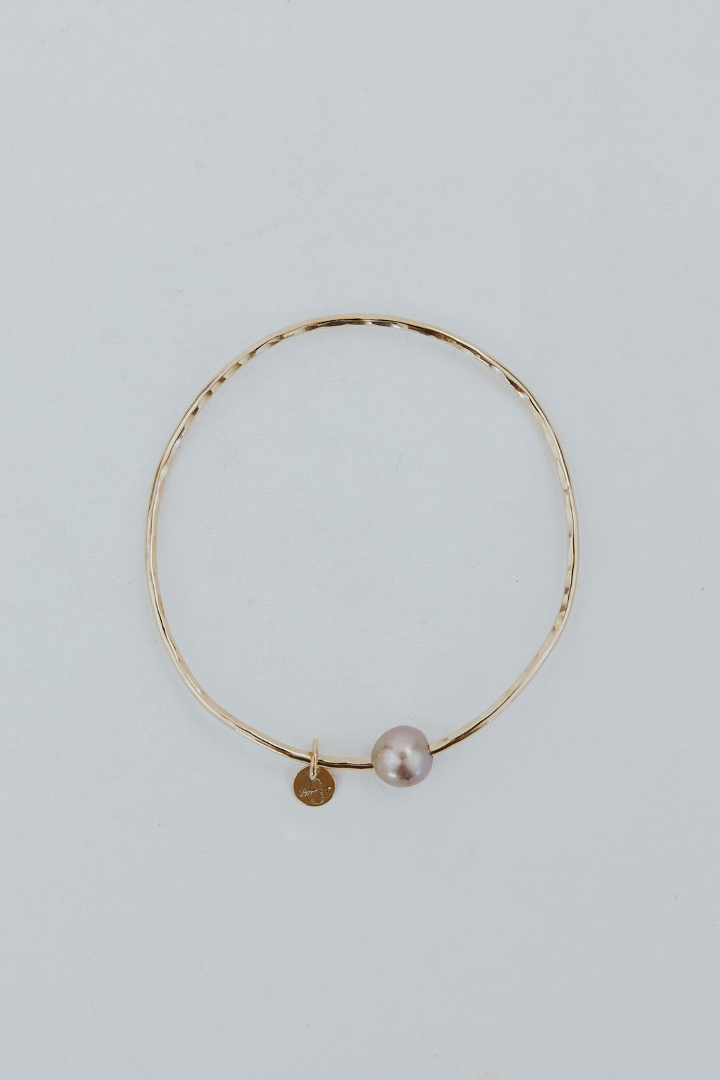 Ti Leaf Bangle - Pink Freshwater Pearl