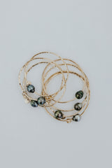 Ti Leaf Bangle - Tahitian Pearl thumbnail