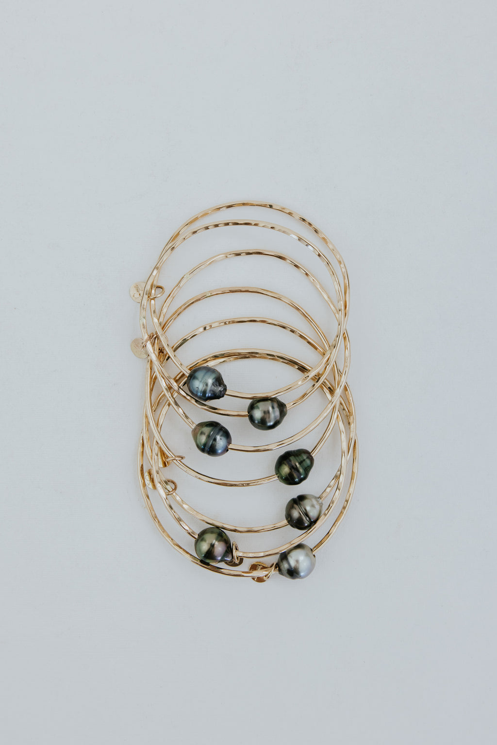 Ti Leaf Bangle - Tahitian Pearl