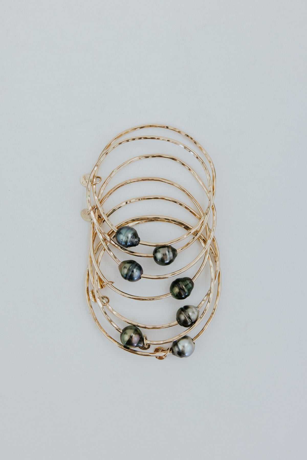 Ti Leaf Bangle - Tahitian Pearl