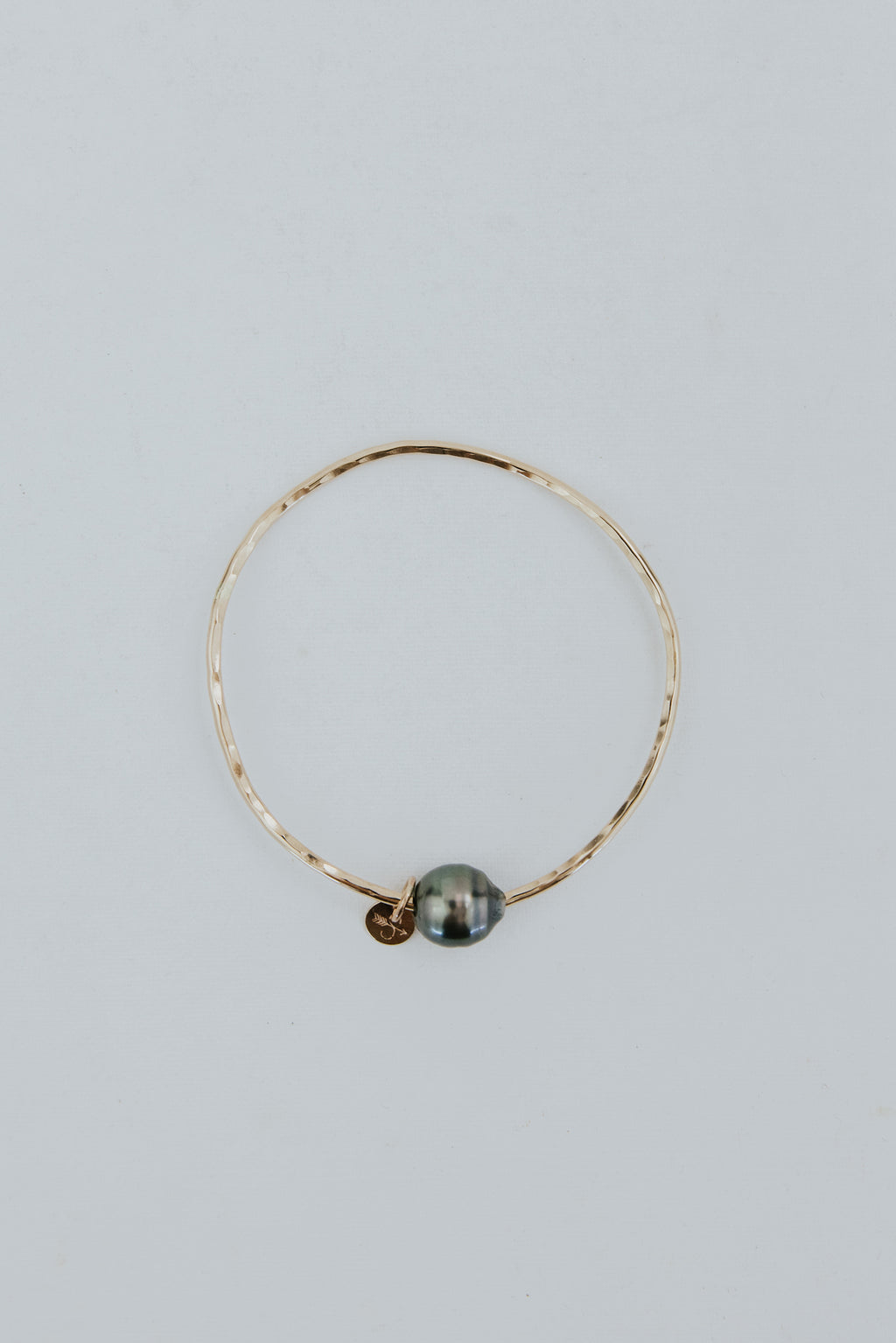 Ti Leaf Bangle - Tahitian Pearl
