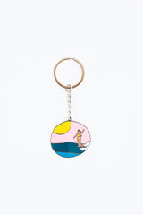 Wings Hawaii enameled key chain - toes on the nose surfer girl  thumbnail