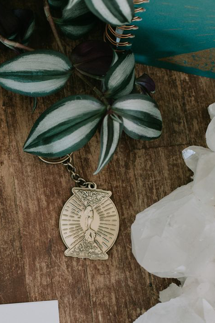 Wings Hawaii zodiac mermaid keychain - Virgo
