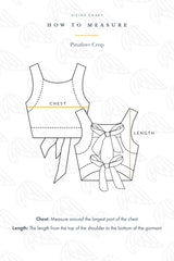 Pinafore Crop Top - Flower Barkcloth thumbnail