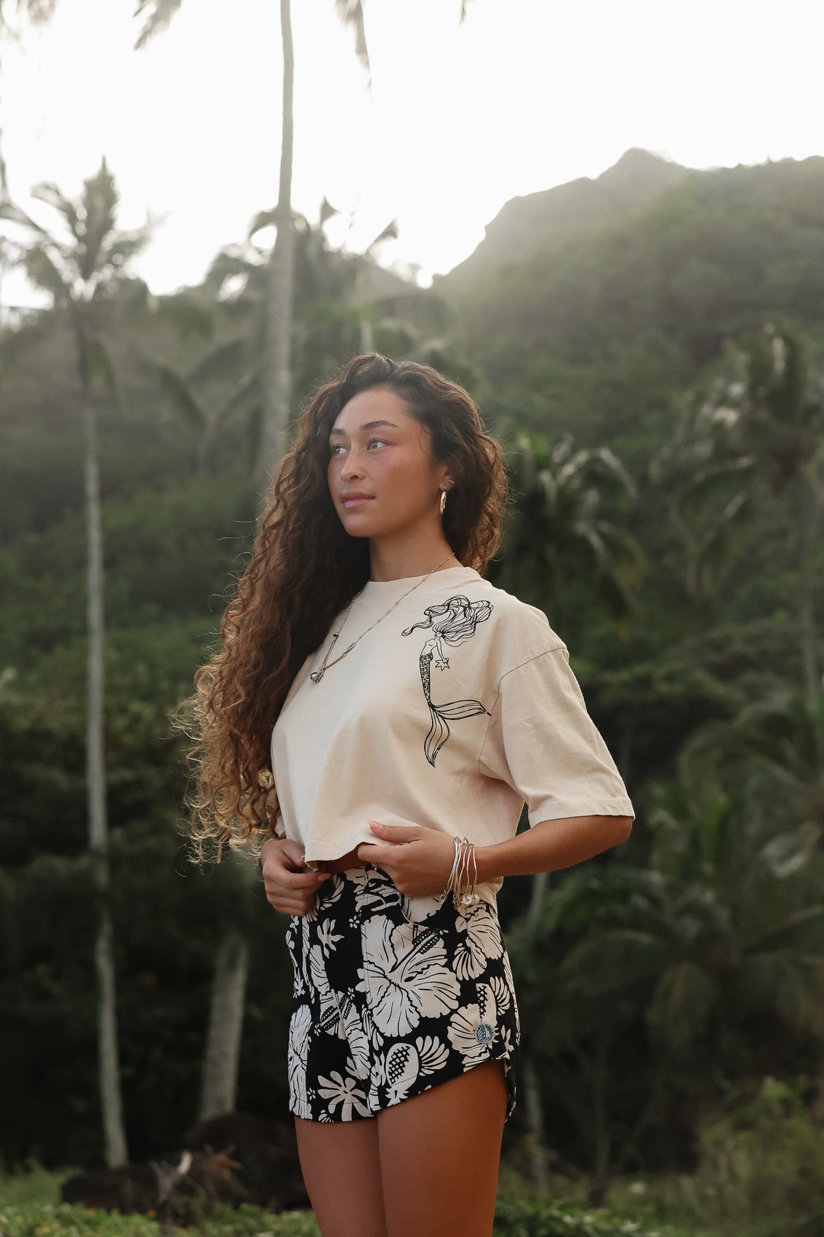 Oversized Cropped Tee - Maui No Ka Oi