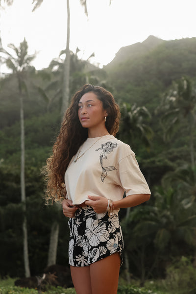 Oversized Cropped Tee - Maui No Ka Oi