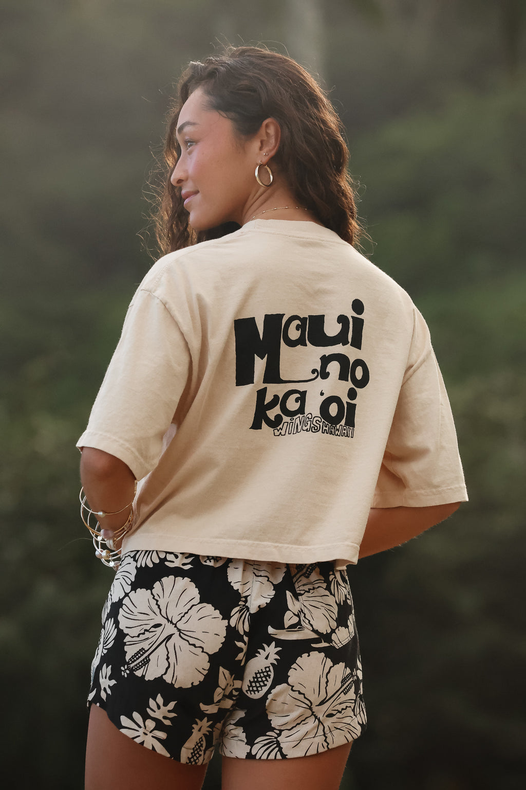 Oversized Cropped Tee - Maui No Ka Oi
