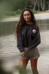 Cropped Mock Neck Maui Patch Sweatshirt thumbnail