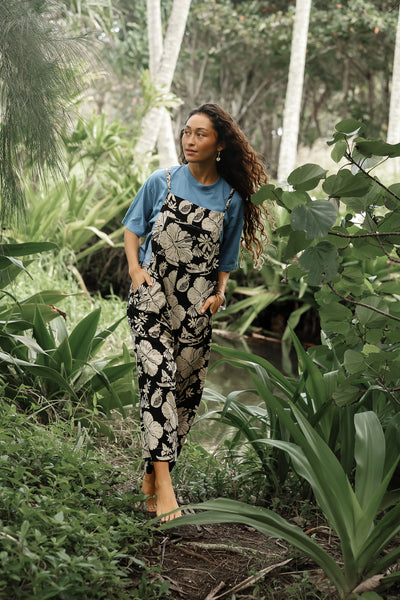 Aloha Print Overalls - Hana Nightfall