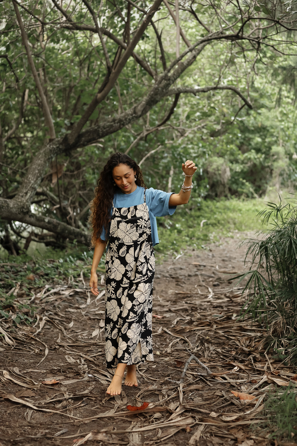 Aloha Print Overalls - Hana Nightfall