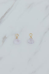 Wings Hawaii kunzite earring charms in 14k gold fill. Fine jewelry handmade on Maui. Char Bar mix, match, customize modern charm earrings thumbnail