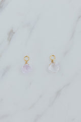 Wings Hawaii kunzite earring charms in 14k gold fill. Fine jewelry handmade on Maui. Char Bar mix, match, customize modern charm earrings thumbnail