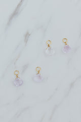 Wings Hawaii kunzite earring charms in 14k gold fill. Fine jewelry handmade on Maui. Char Bar mix, match, customize modern charm earrings