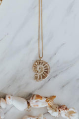 Prong Set Ammonite Necklace | GF thumbnail